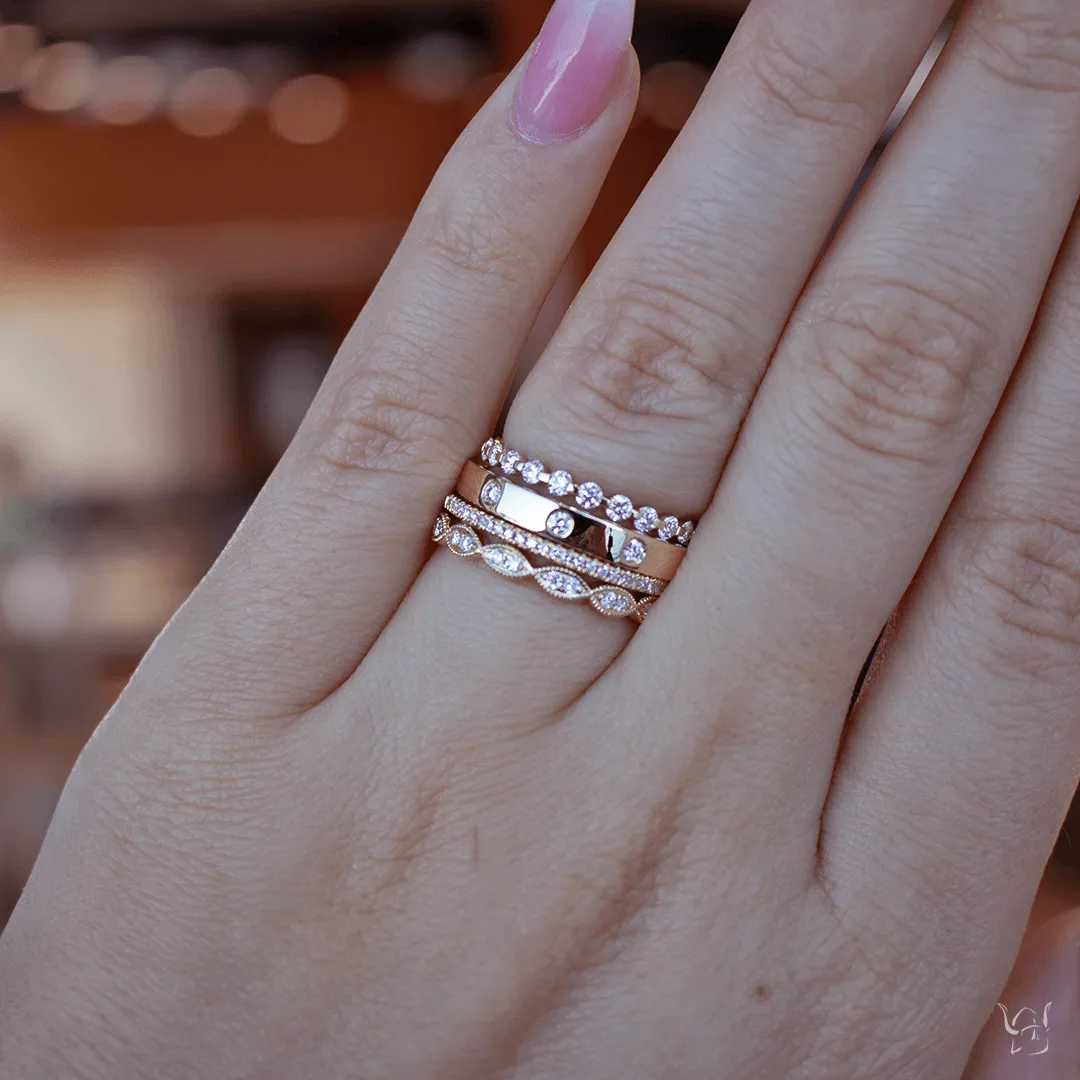 0.08ctw Yellow Gold Diamond Band Ring