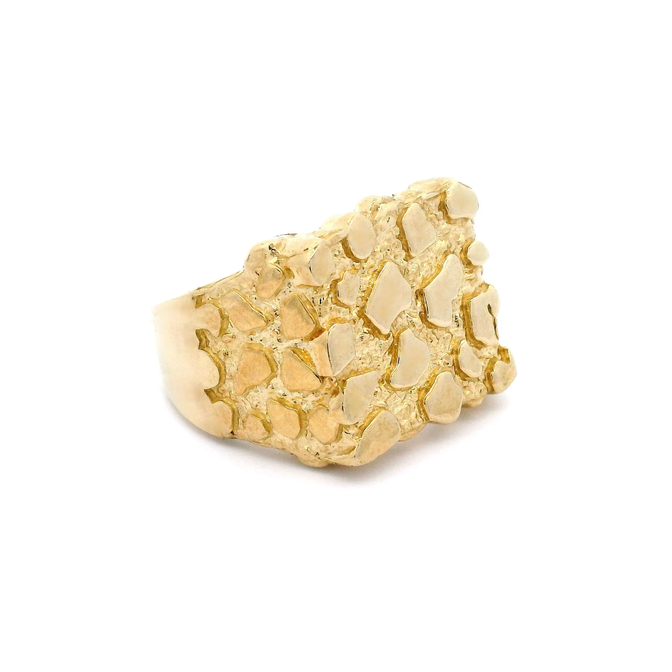 10k Nugget Square Shaped Ring
