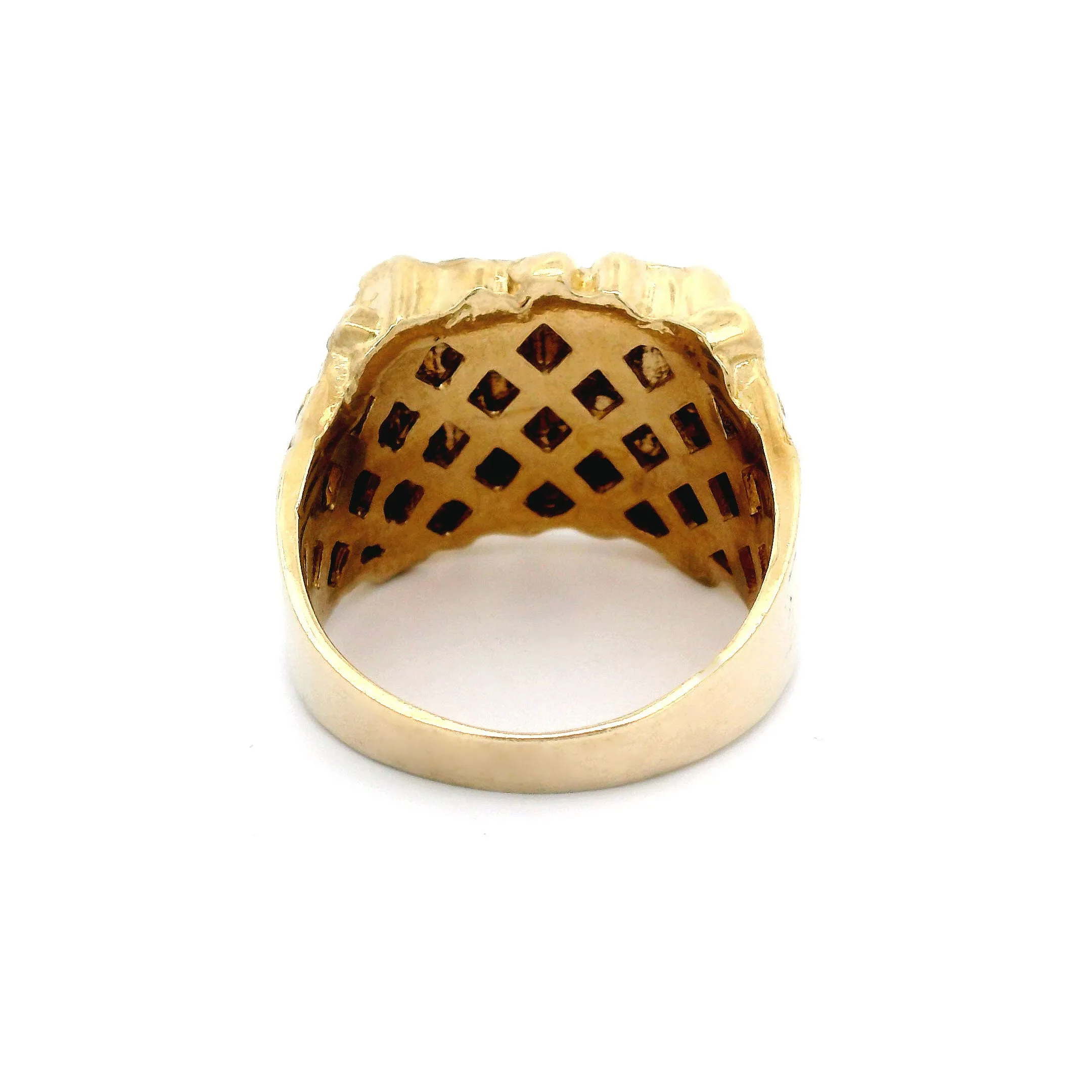 10k Nugget Square Shaped Ring