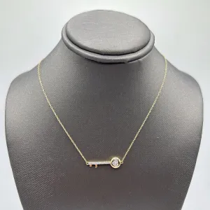 10KT DIAMOND KEY PENDANT
