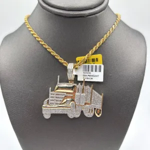 10KT DIAMOND TRUCK PENDANT