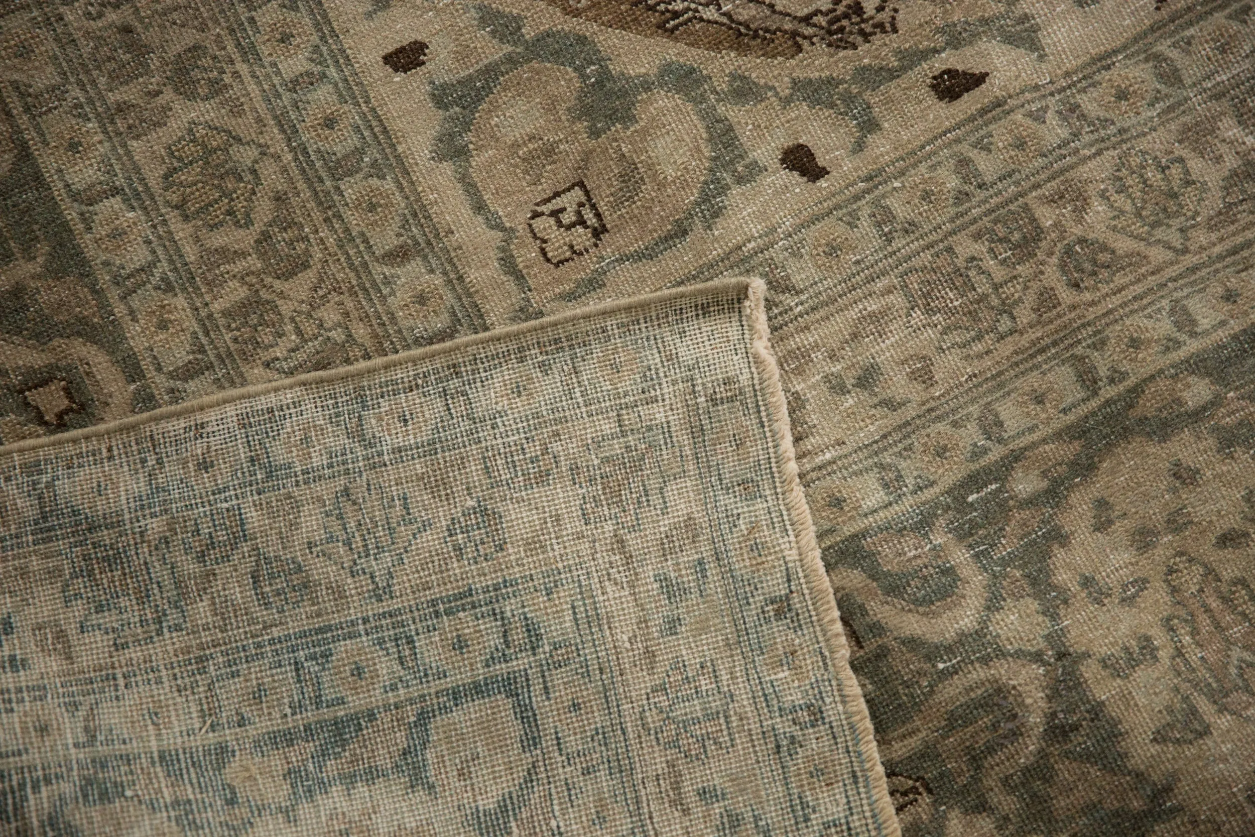 11x14.5 Vintage Distressed Tabriz Carpet