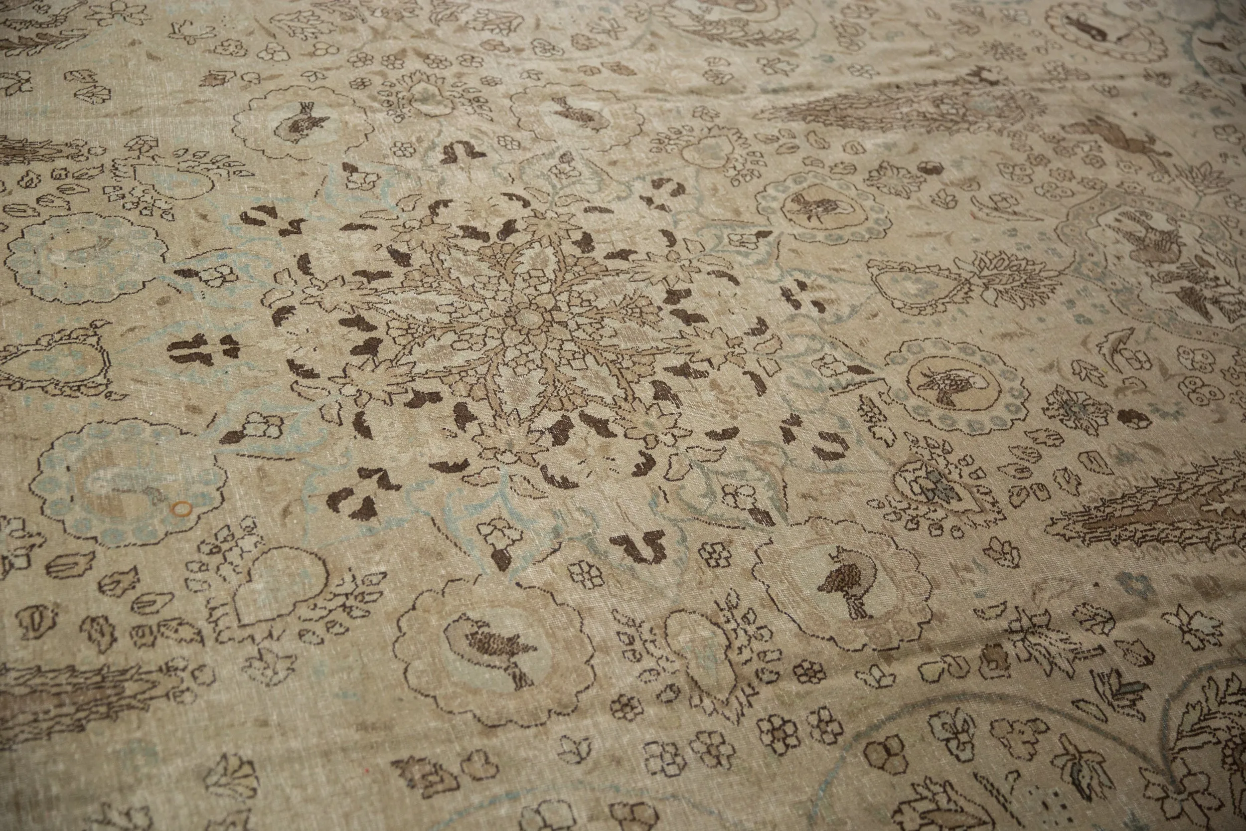 11x14.5 Vintage Distressed Tabriz Carpet