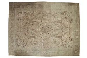 11x14.5 Vintage Distressed Tabriz Carpet