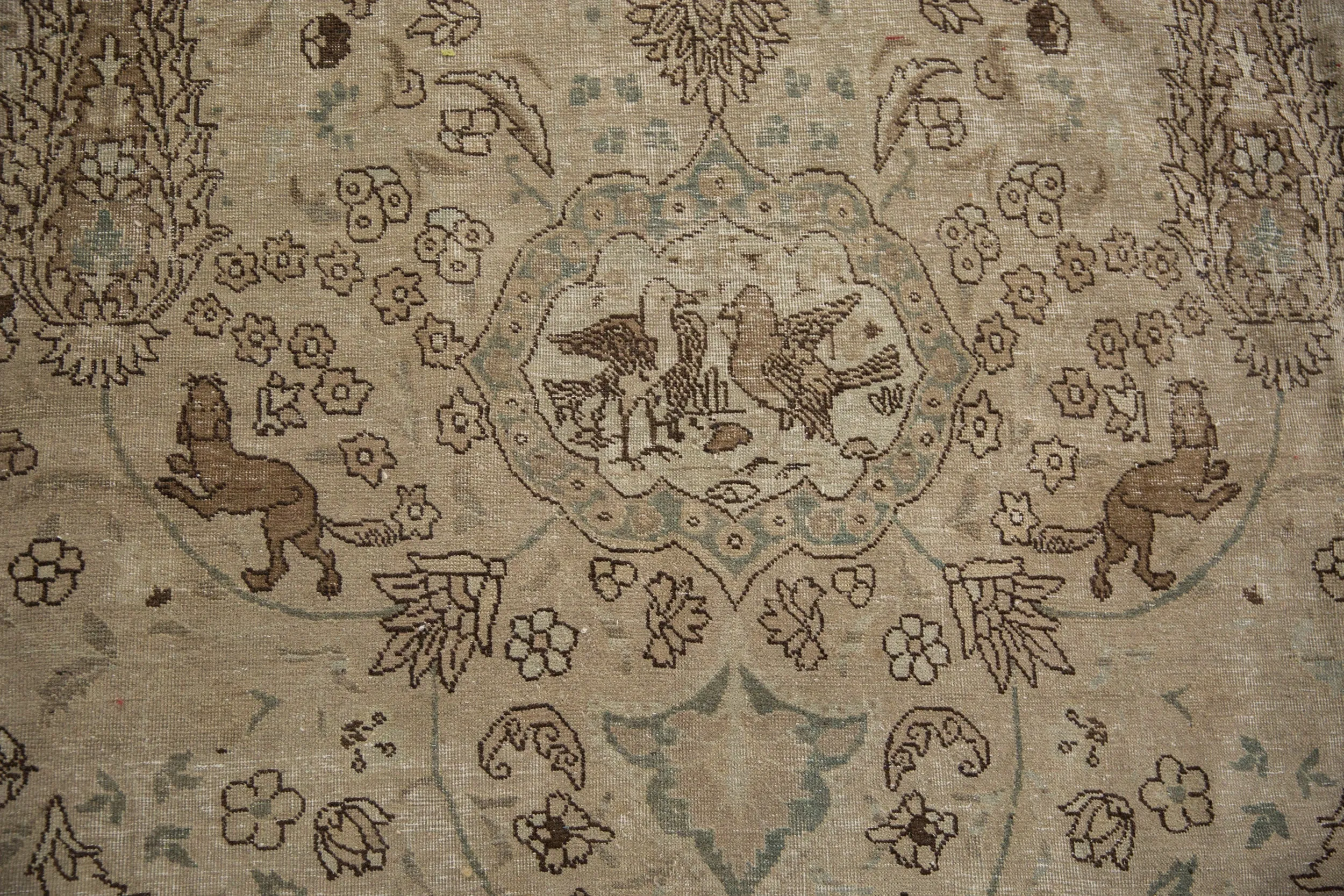 11x14.5 Vintage Distressed Tabriz Carpet