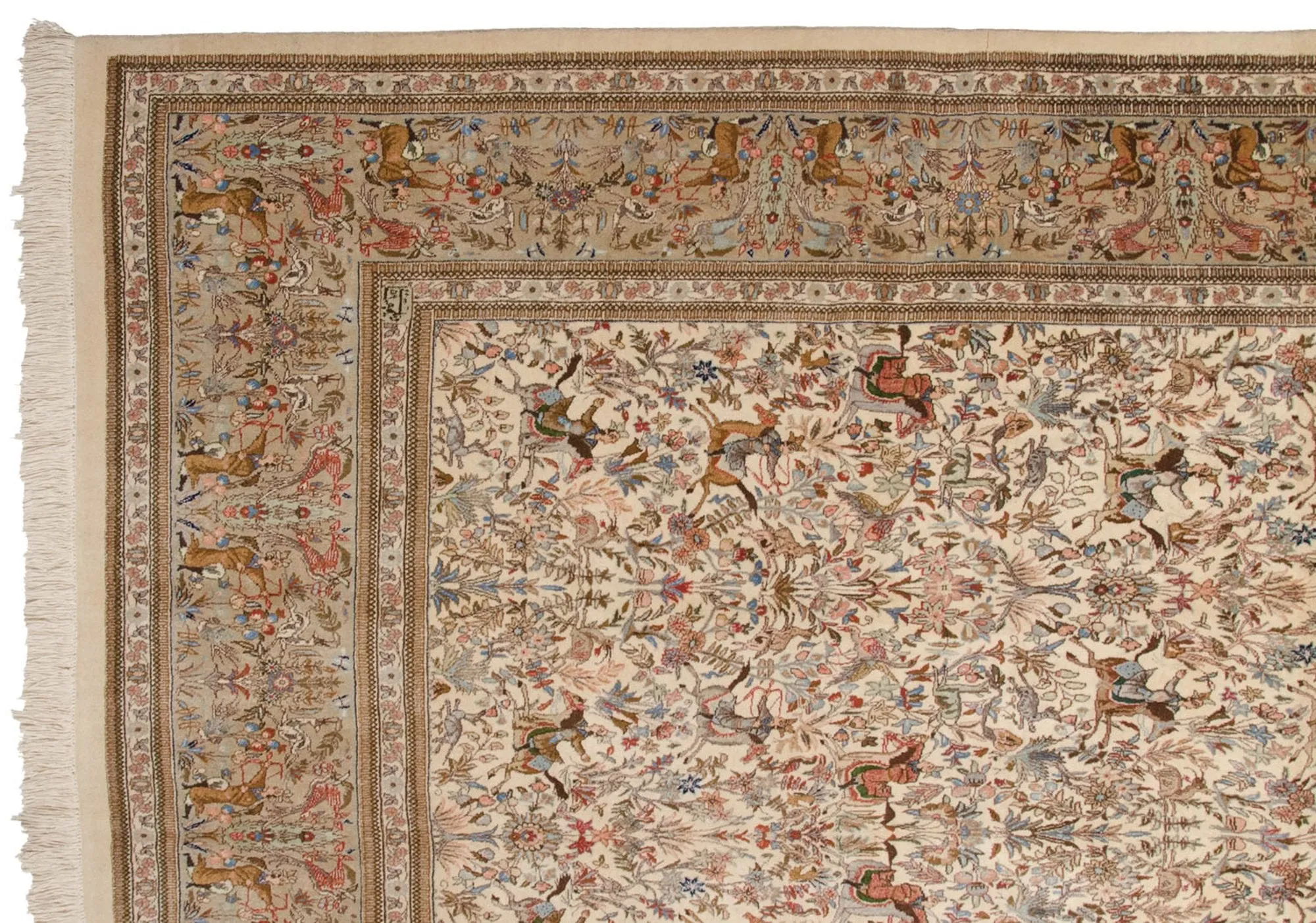 11x15 Vintage Tabriz Carpet