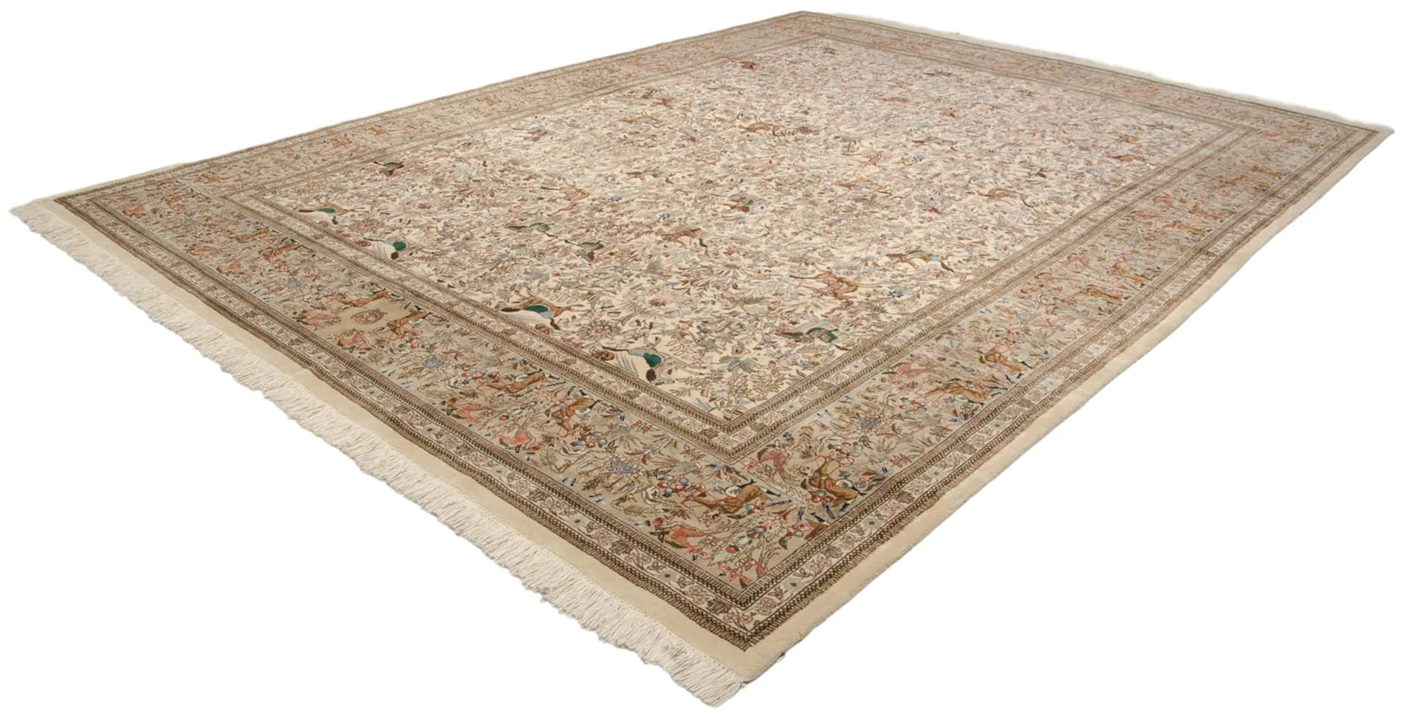 11x15 Vintage Tabriz Carpet