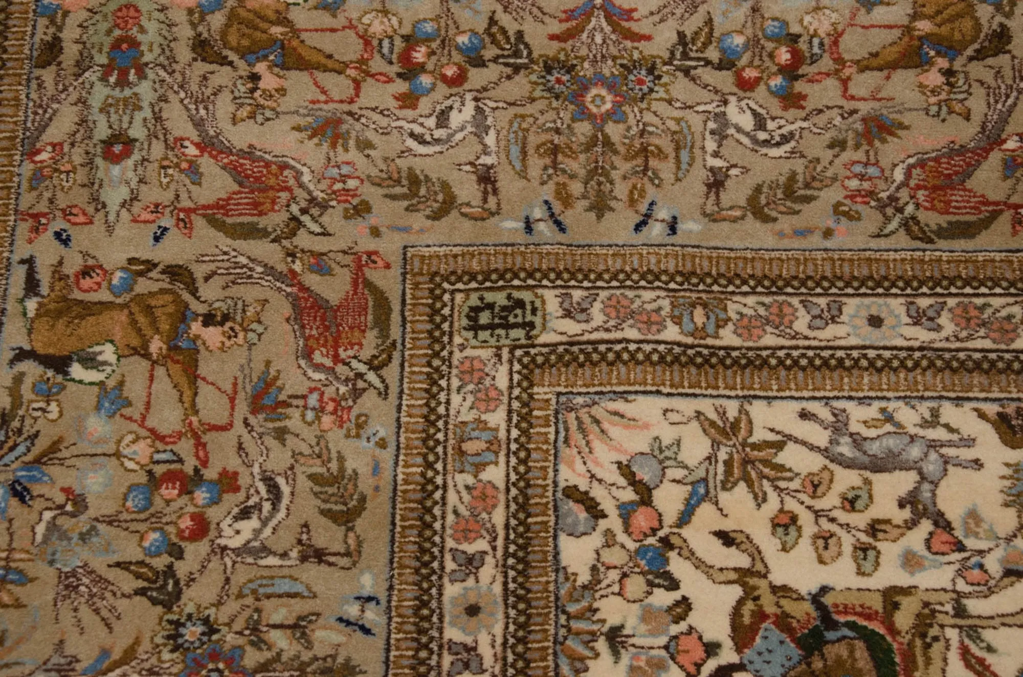 11x15 Vintage Tabriz Carpet