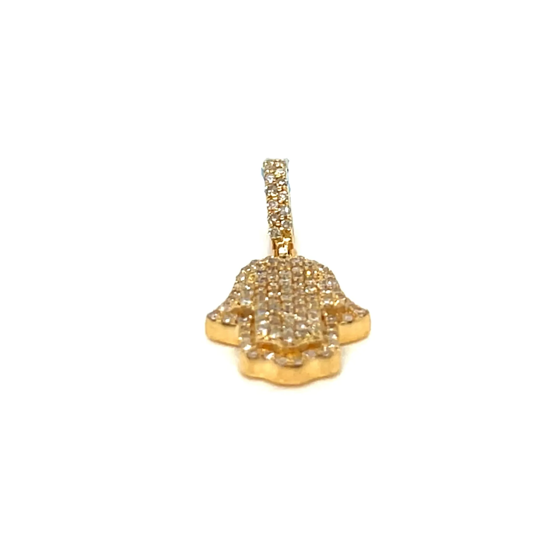 14k Rose Gold Hamsa Hand Pendant .39ct of Natural Diamonds - SP22679