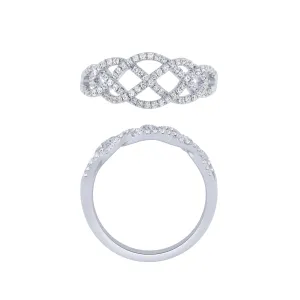 14K White Gold 1/3Ct Diamond Fashion Ring