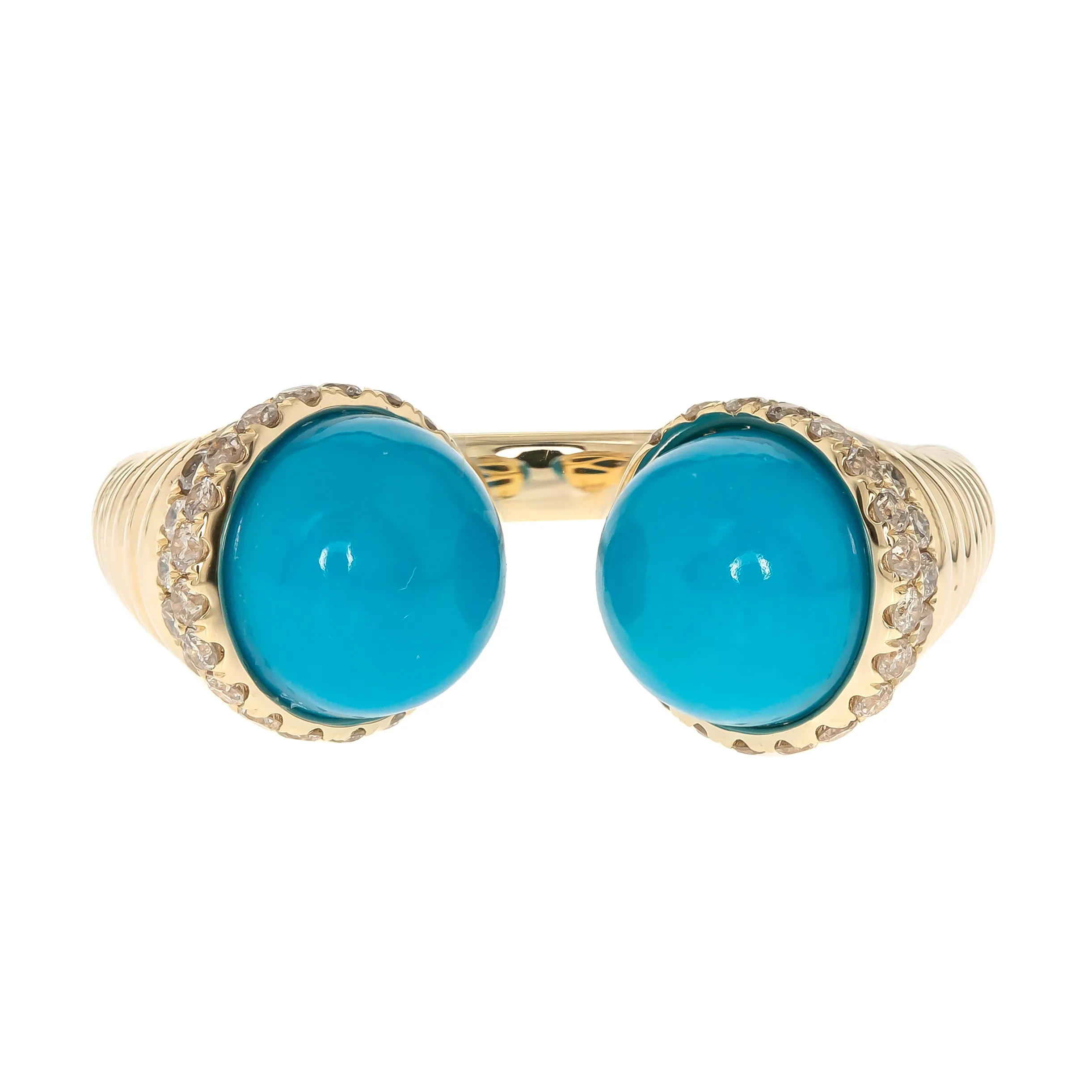 14K Yellow Gold Turquoise Ring