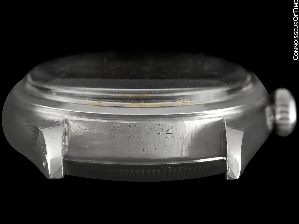 1952 Rolex Oyster Perpetual Vintage Mens Rare "Red Letter" Ref. 6084 Watch - Stainless Steel
