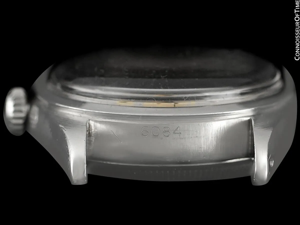 1952 Rolex Oyster Perpetual Vintage Mens Rare "Red Letter" Ref. 6084 Watch - Stainless Steel