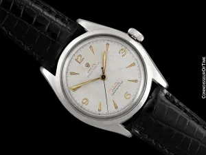 1952 Rolex Oyster Perpetual Vintage Mens Rare "Red Letter" Ref. 6084 Watch - Stainless Steel