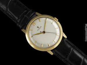 1965 Rolex Vintage Mens Handwound Dress Watch - 14K Gold