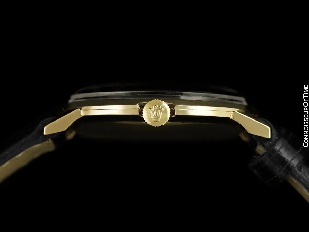 1965 Rolex Vintage Mens Handwound Dress Watch - 14K Gold