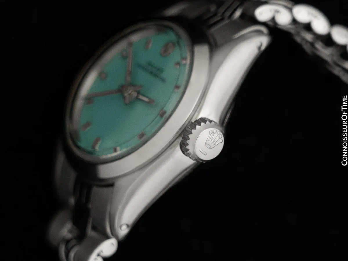 1968 Rolex Oyster Perpetual Ladies Vintage Watch with Tiffany Blue Dial - Stainless Steel