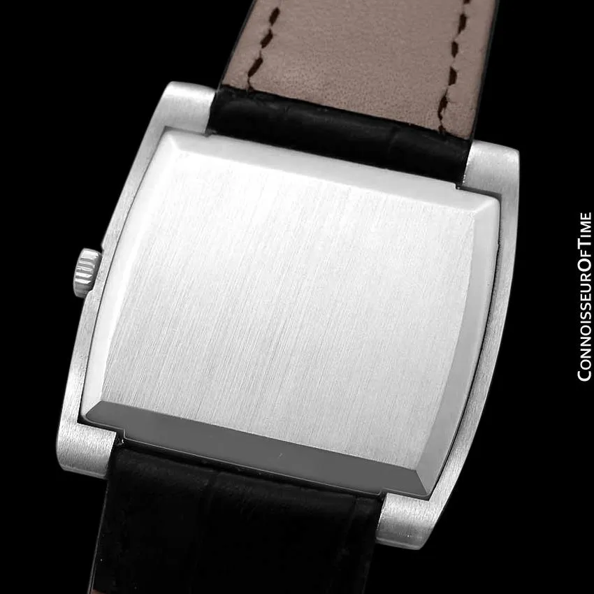 1972 Omega Geneve Vintage Mens Full Size Handwound TV Watch with Vignette Dial - Stainless Steel