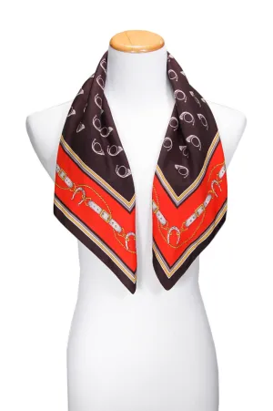 1980's Scarf with French Horn Design