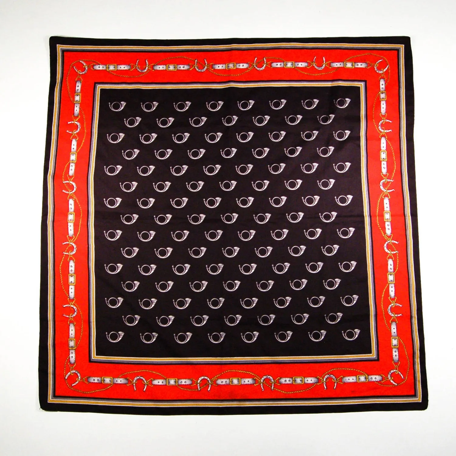 1980's Scarf with French Horn Design