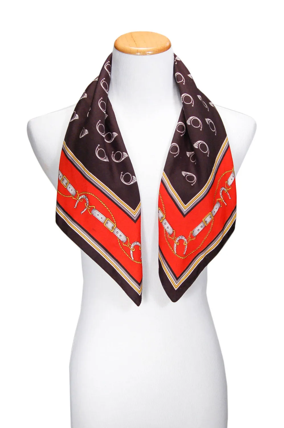 1980's Scarf with French Horn Design