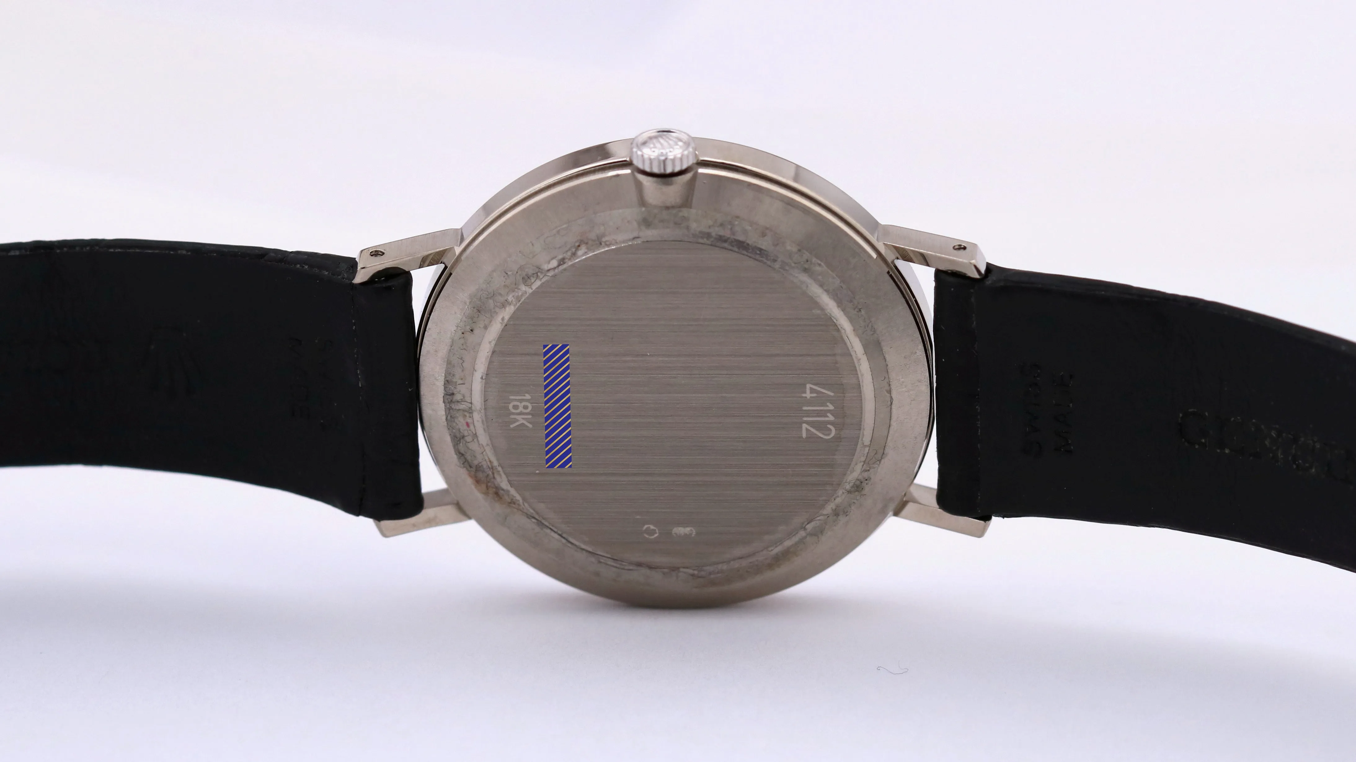1995 Rolex Cellini 18K White Gold SILVER ROMAN Manual Leather 32mm 4112 BOX
