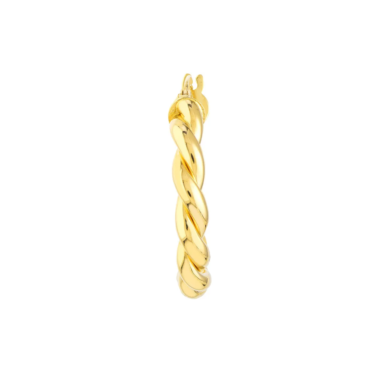 2.00mm x 15mm Braided Hoop Earrings