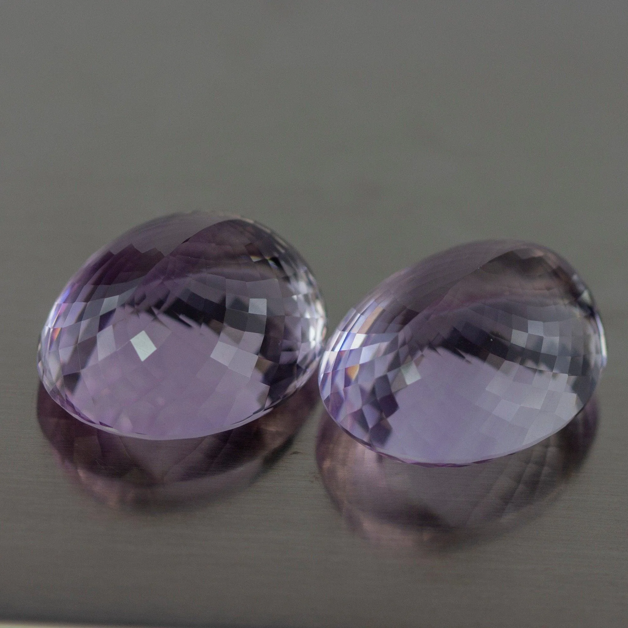 229 Cts Certified Rose De France Natural Pink Amethyst Matching Pair Loose Gemstone Pair