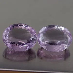 229 Cts Certified Rose De France Natural Pink Amethyst Matching Pair Loose Gemstone Pair