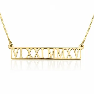 24K GOLD PLATED SAVE THE DATE NECKLACE