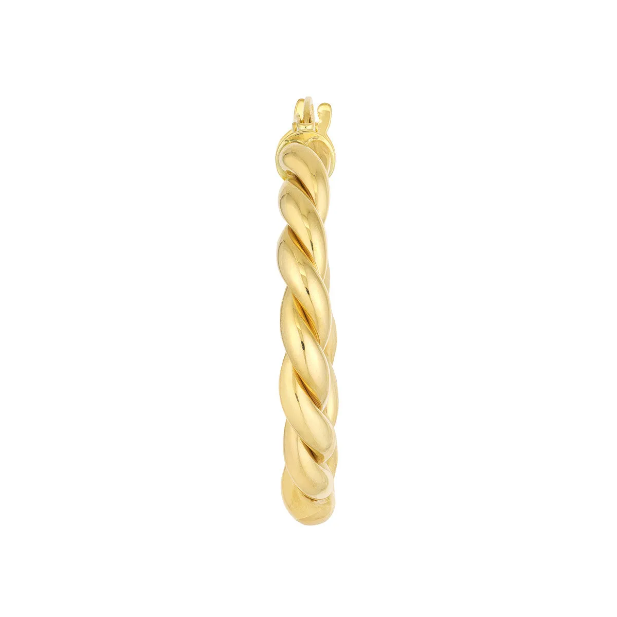 25mm x 2mm Braided Hoop Earrings