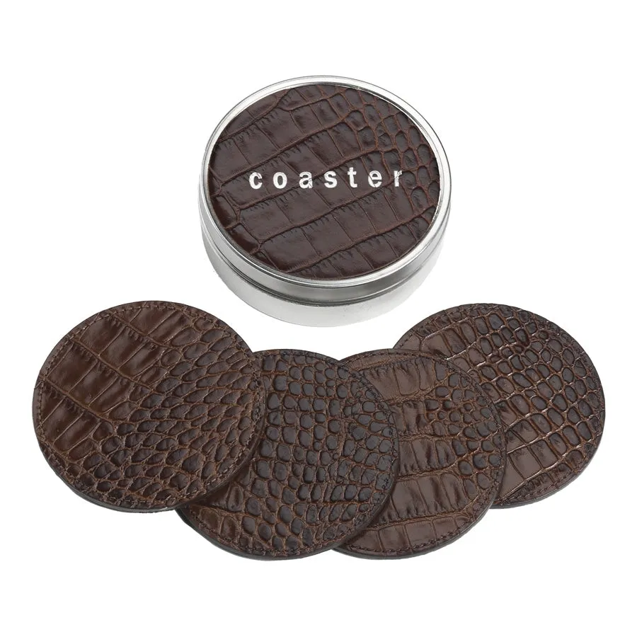 4 Coasters with Tin Box