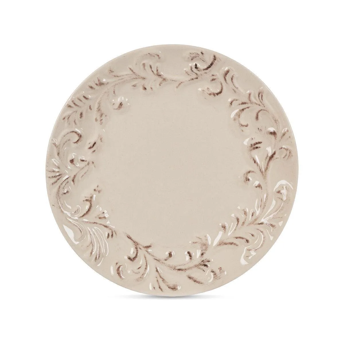 Acanthus Stoneware Dinner Plates, Set of 4