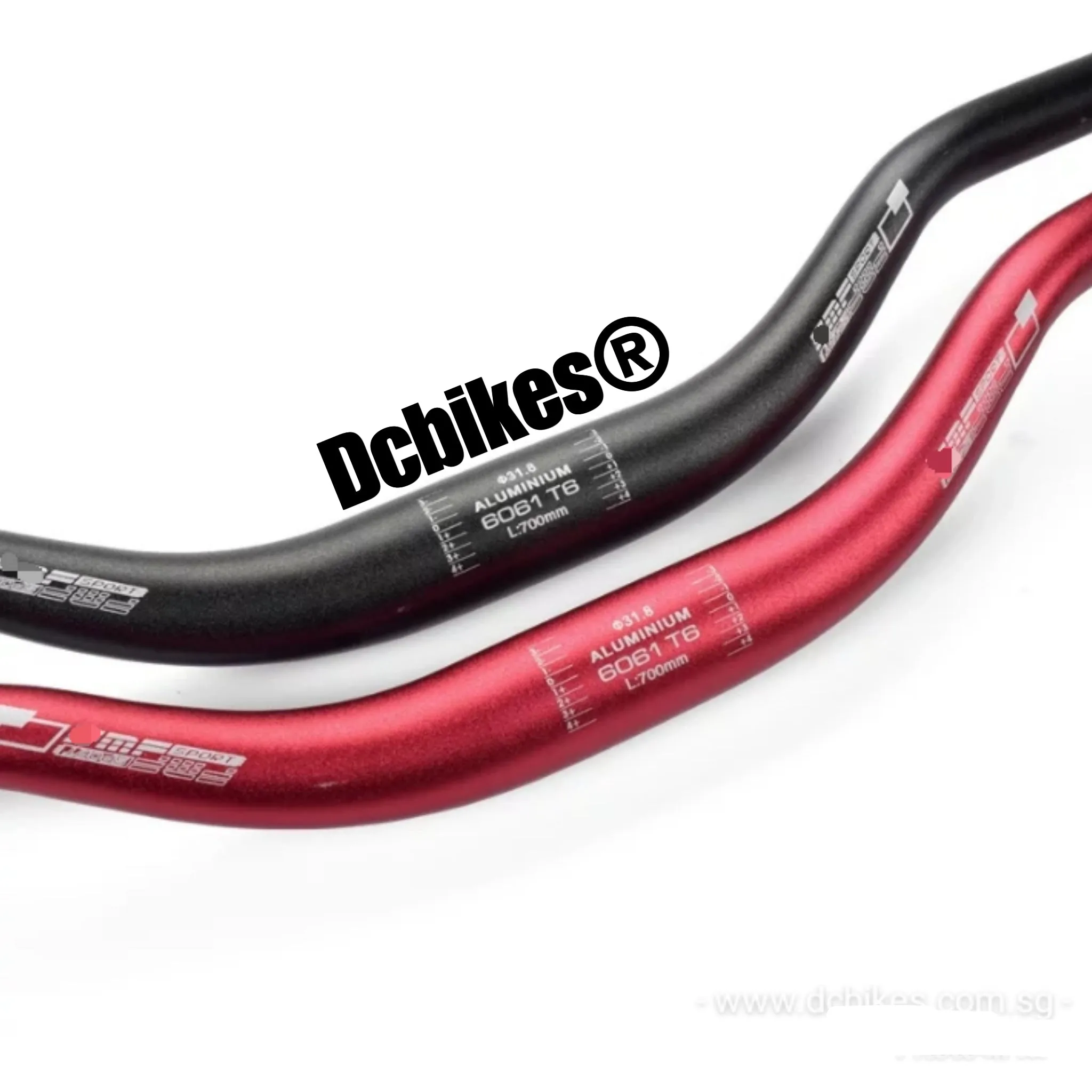 Aluminium 700mm MTB Trail 50mm Riser Handlebar 31.8mm