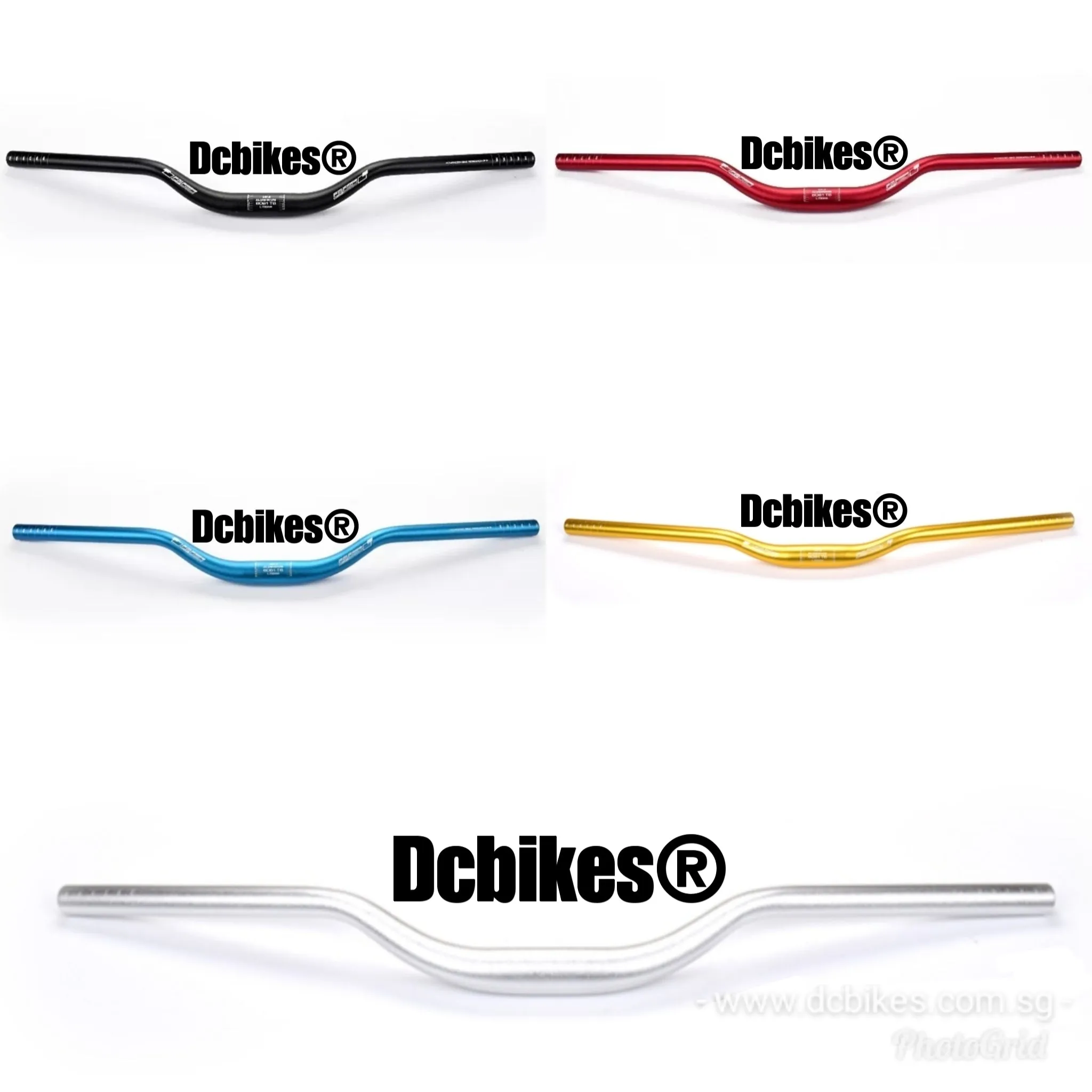 Aluminium 700mm MTB Trail 50mm Riser Handlebar 31.8mm