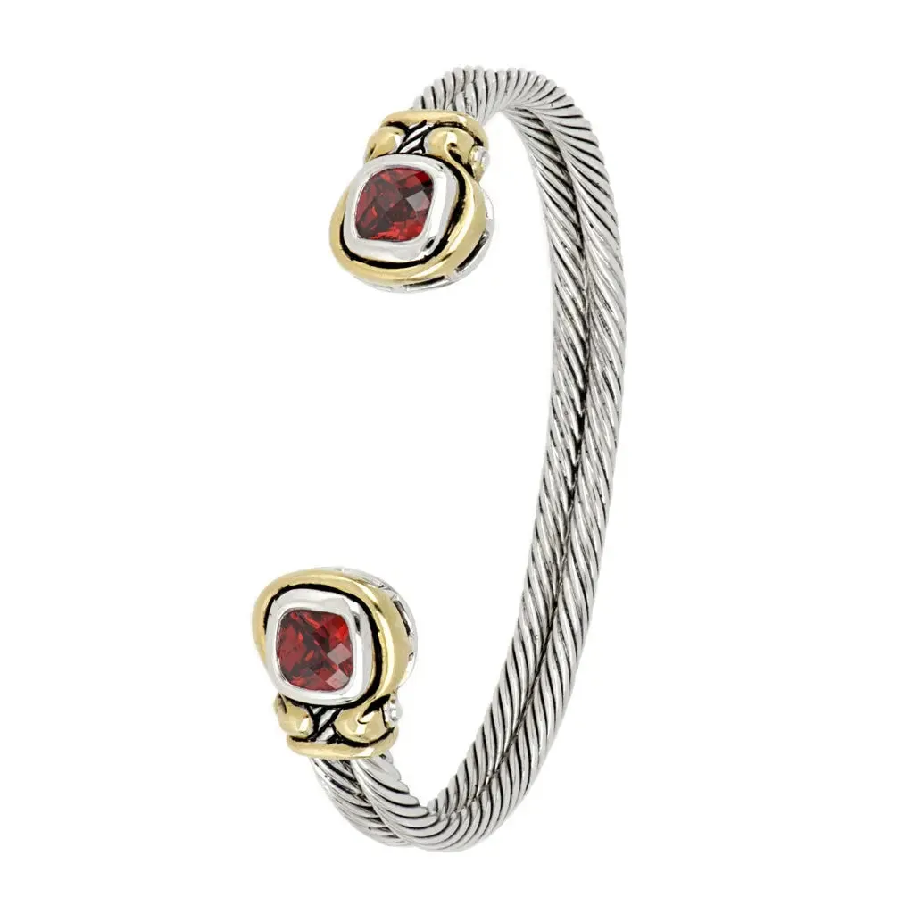 Anvil Color Collection - Cubic Zirconia Cuff Bracelet