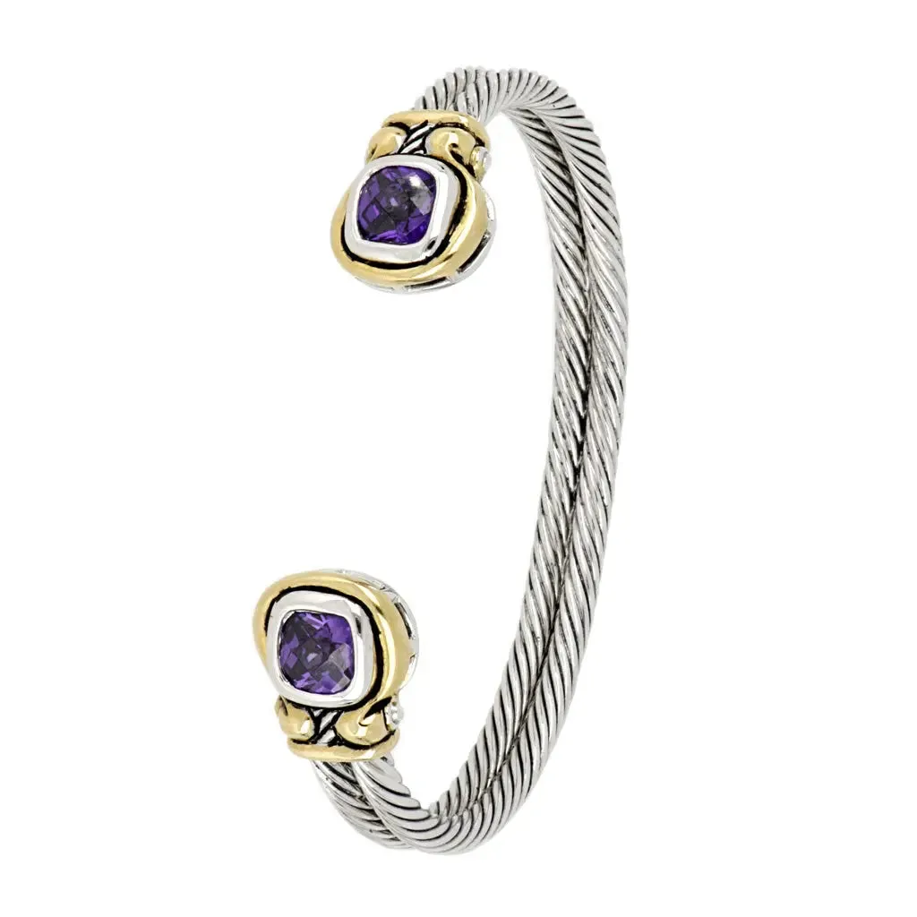 Anvil Color Collection - Cubic Zirconia Cuff Bracelet
