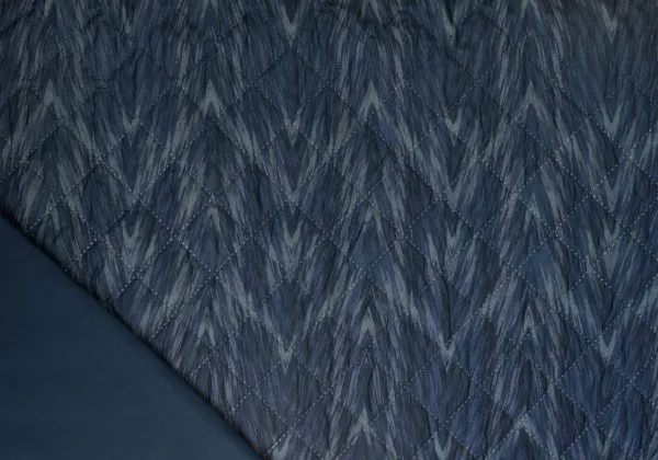 ARDOR BOUDOIR "Oak" EMBOSSED QUILT COVER SET - INDIGO