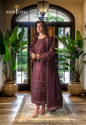 Asim Jofa | Luxury CAMBRIC 3 PCS '24 | AJFILE-06