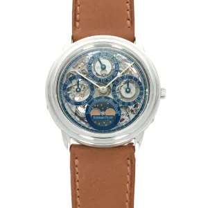 Audemars Piguet Platinum Skeleton Quantieme Perpetual Calendar Watch
