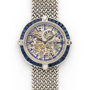 Audemars Piguet White Gold Oversized Skeleton Sapphire & Diamond Watch