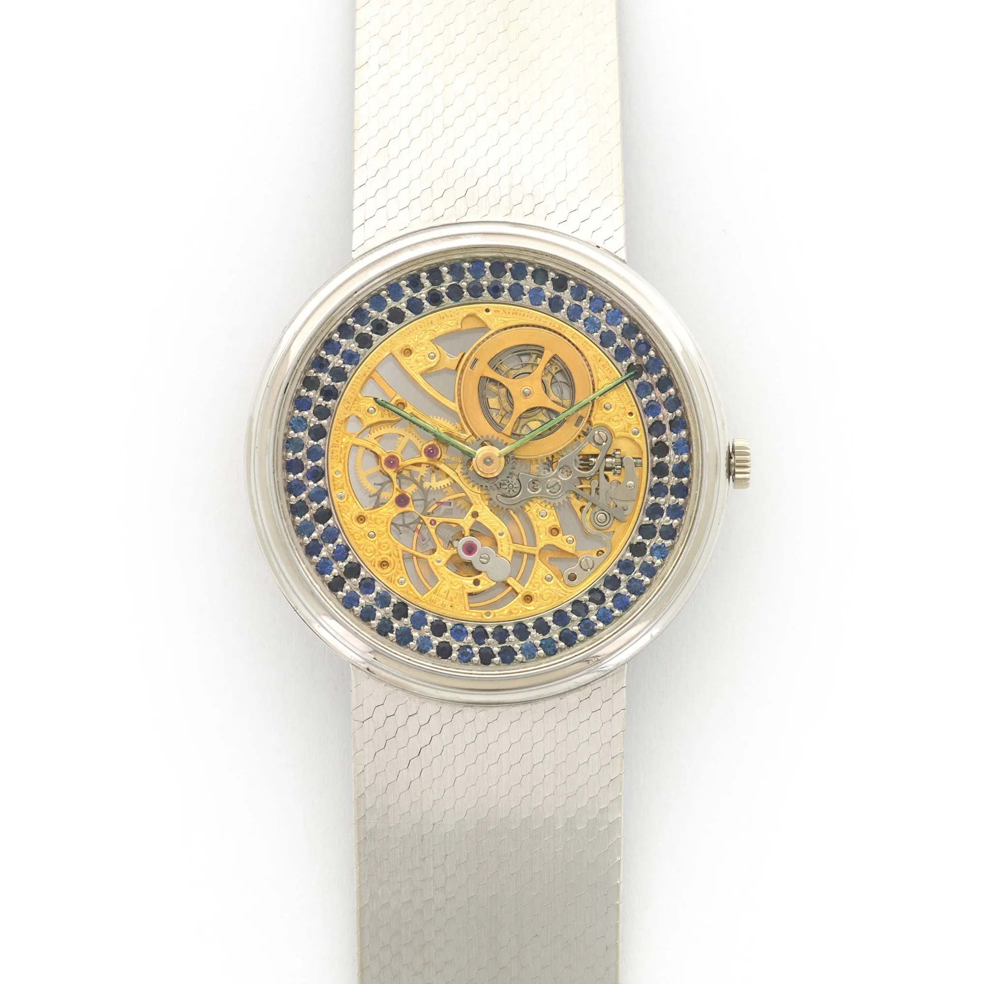 Audemars Piguet White Gold with Sapphires Skeleton Bracelet Watch