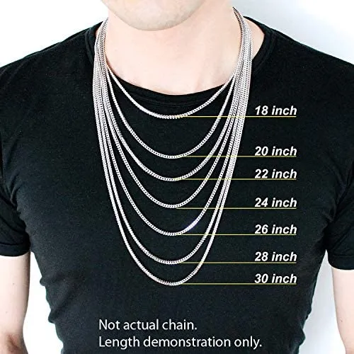 Authentic Solid .925 Diamond-Cut Pave Chain|MEN Real Italian 925 Jewelry
