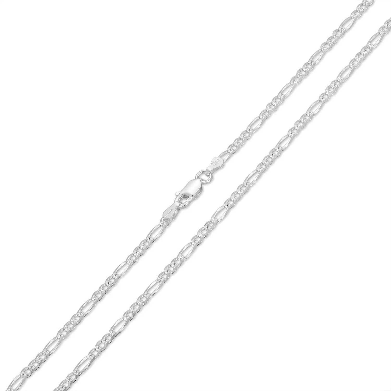 Authentic Solid .925 Diamond-Cut Pave Chain|MEN Real Italian 925 Jewelry