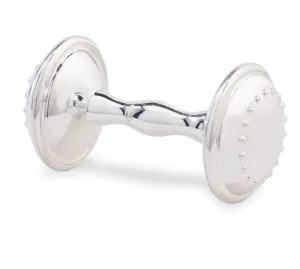 Baby Rattle Silver Plate