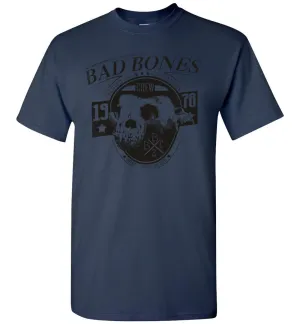 Bad Bones Crew Vintage Apparel 1978 Skull Shirt - Pop Culture Creepy Distressed Tshirt