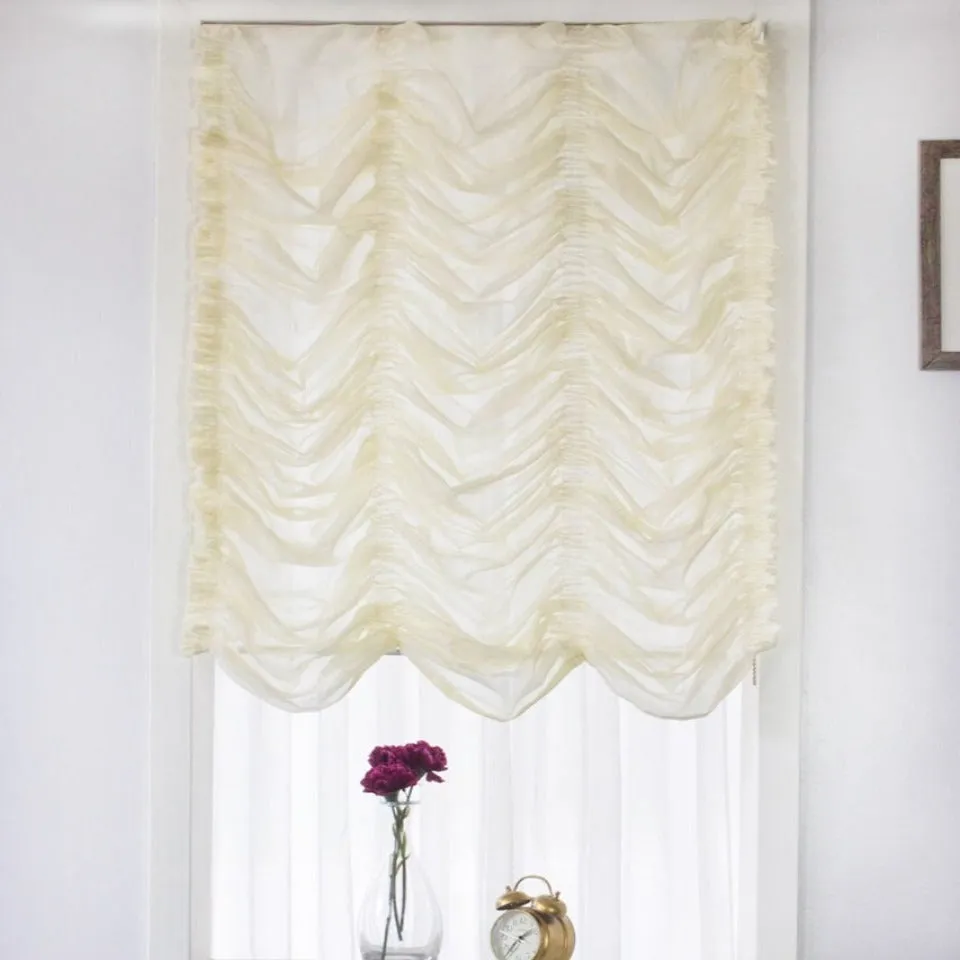Beige Cream Voile Austrian Sheer Shades