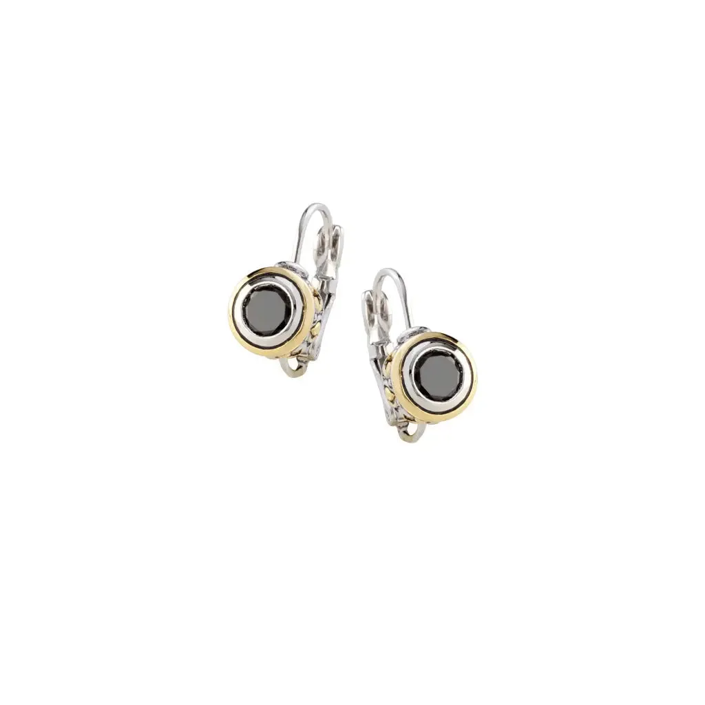 Beijos Collection - Cubic Zirconia Bezel Set Earrings