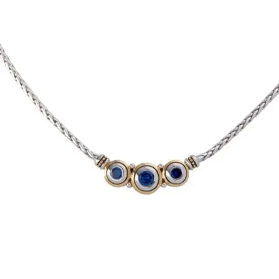Beijos Collection - Three-Stone CZ Necklace