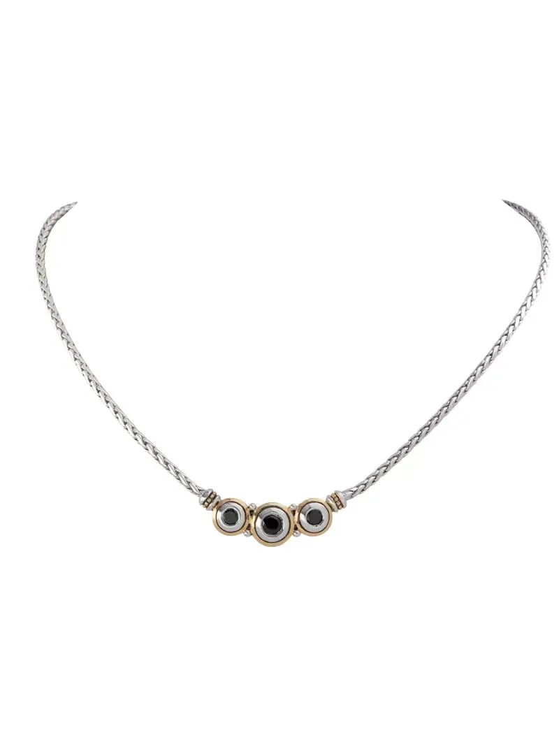Beijos Collection - Three-Stone CZ Necklace